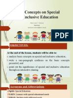 1 Basic Concepts On Special and Inclusive Education