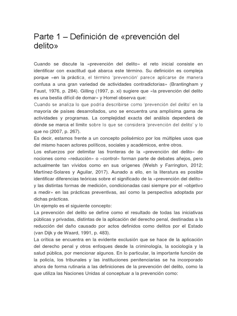 Prevencion | PDF | Prevención del crimen | Derecho penal