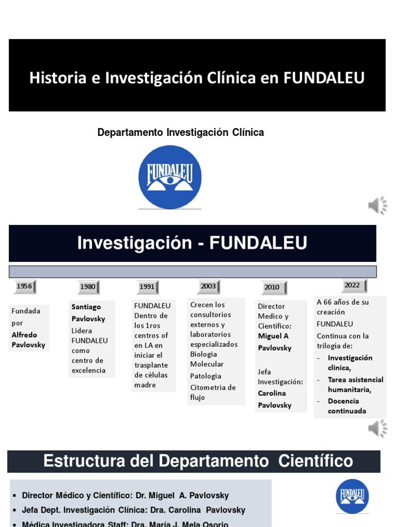 Investigación Clínica en FUNDALEU | PDF | Cuidado de la salud ...