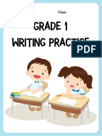Colorful Grade 1 Writing Practice English Worksheet