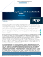 Concesiones Sin Regular - La Crisis de Movilidad en La CDMX