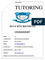 2019 WTS 12 Maths P2 Crossnight