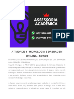 Atividade 3 - Hidrologia e Drenagem Urbana - 53 2023