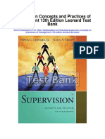 Supervision Concepts and Practices of Management 13th Edition Leonard Test Bank
