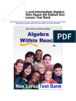 Elementary and Intermediate Algebra Algebra Within Reach 6th Edition Ron Larson Test Bank