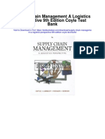 Supply Chain Management A Logistics Perspective 9th Edition Coyle Test Bank