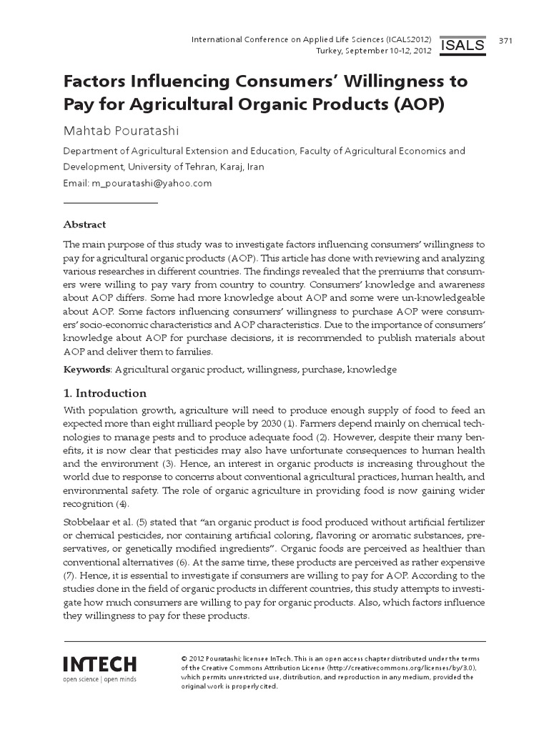 Factors Affecting Organic Product Demand | PDF | Organic Foods ...
