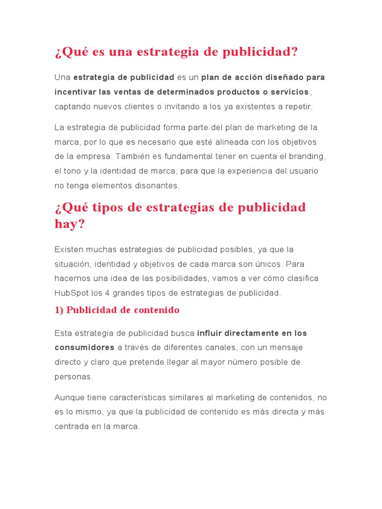 Estrategias de Publicidad Efectivas | PDF | Publicidad | Marketing
