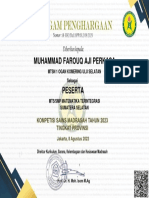 Piagam Muhammad Farouq Aji Perkasa