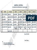 JADWAL RONDA MALAM RT 01 RW 09