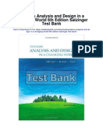 Systems Analysis and Design in A Changing World 6th Edition Satzinger Test Bank