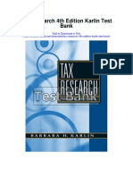 Tax Research 4th Edition Karlin Test Bank