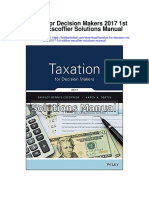 Taxation For Decision Makers 2017 1st Edition Escoffier Solutions Manual
