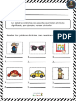 Repasamos Sinónimos y Antónimos 3º de Primaria