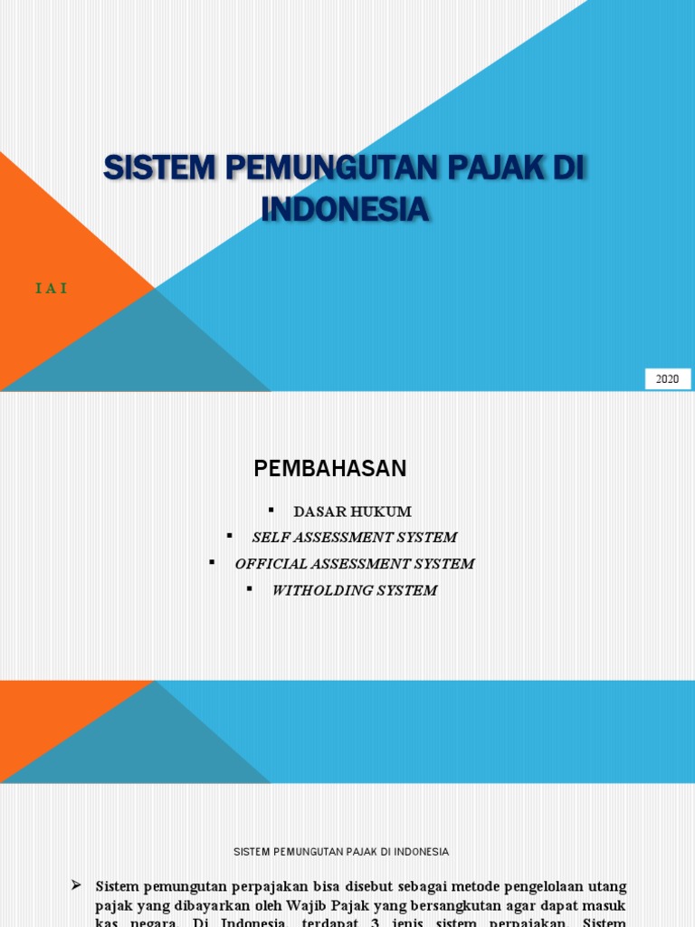 Sistem Pemungutan Pajak di Indonesia | PDF