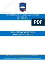 Skill Development Tests Up