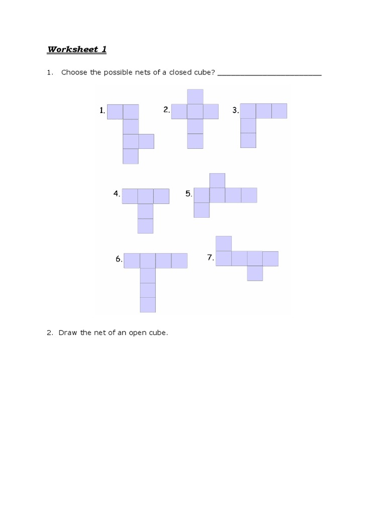 Nets and Volume Worksheet Pack | PDF