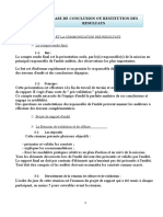 Master II Phase de Conclusion Ou Restitution Des Resultats