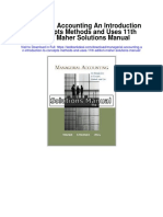 Managerial Accounting An Introduction To Concepts Methods and Uses 11th Edition Maher Solutions Manual