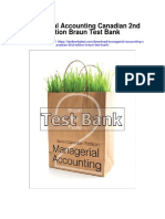 Managerial Accounting Canadian 2nd Edition Braun Test Bank