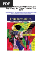Transformations Women Gender and Psychology 3rd Edition Crawford Test Bank