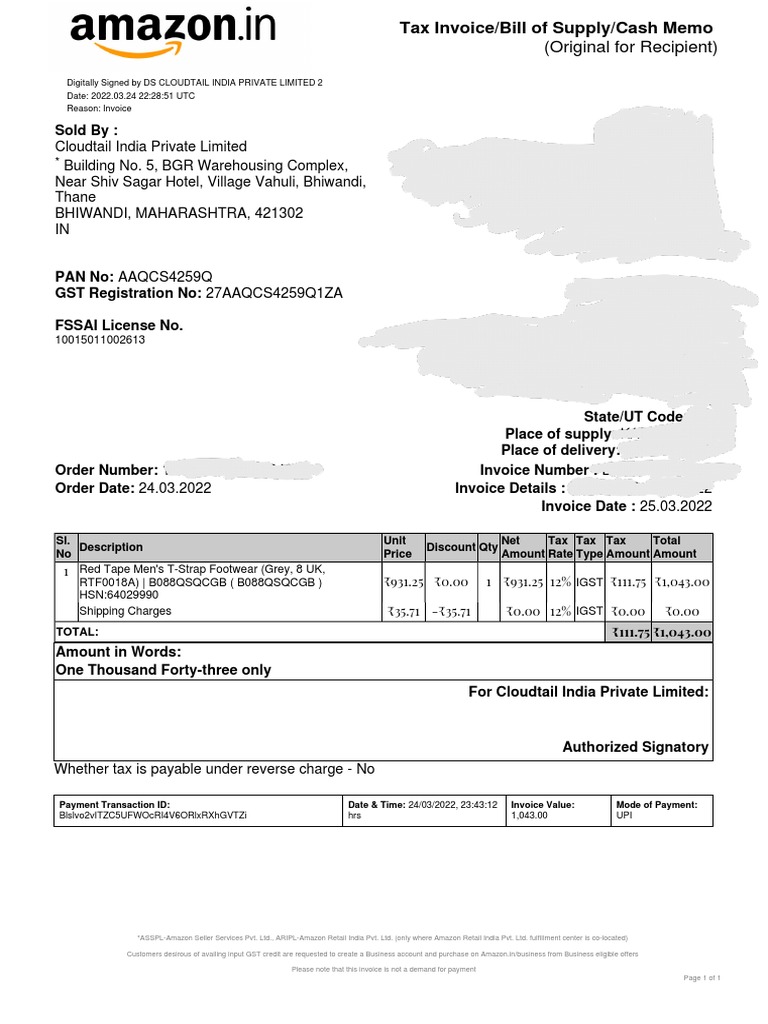 Invoice - 230817 - 174218of Redtape - 230831 - 090700 | PDF | Invoice ...
