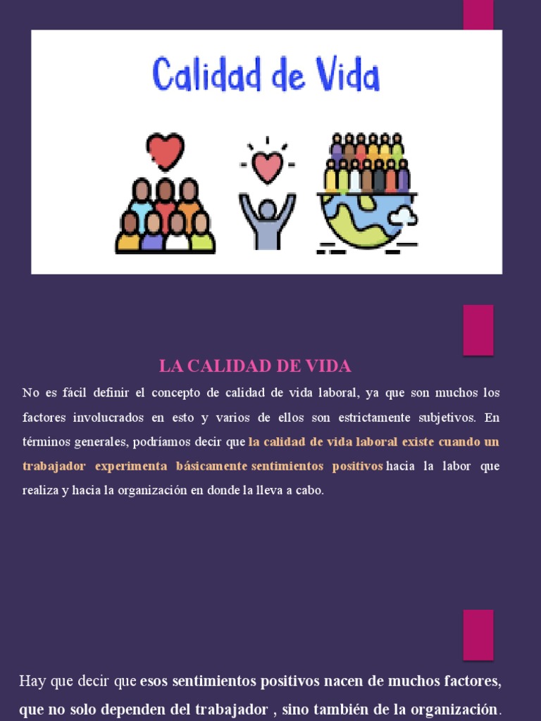 Calidad de Vida | PDF | Calidad de vida | Bienestar