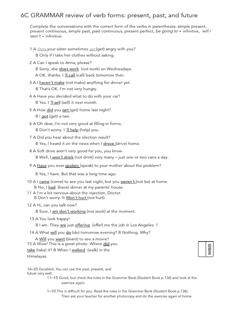 AEF3e Level 2 TG PCM Grammar 6C | PDF | Linguistics | Grammar