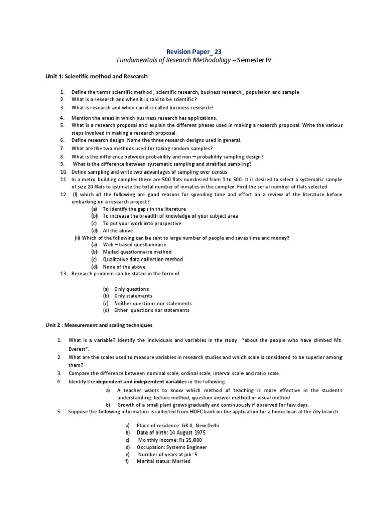 Research Methodology Fundamentals Guide | PDF | Level Of Measurement ...