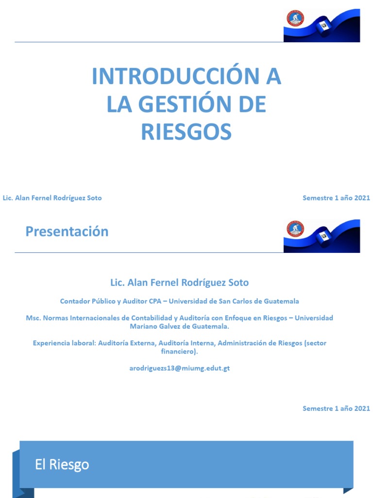 Introducción A La Gestión de Riesgos Clase 1 | PDF | Riesgo | Business