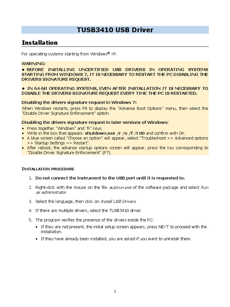 Tusb3410 Eng | PDF | Microsoft Windows | Booting