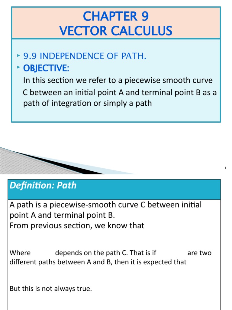 Vector Calculus: Path Independence | PDF | Applied Mathematics | Geometry