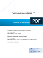 Proforma para Cuerpo de Bomberos Del Distrito Metropolitano de Quito