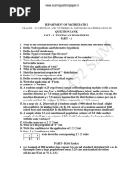 Ma6452 Statistics and Numerical Methods Mathematics II