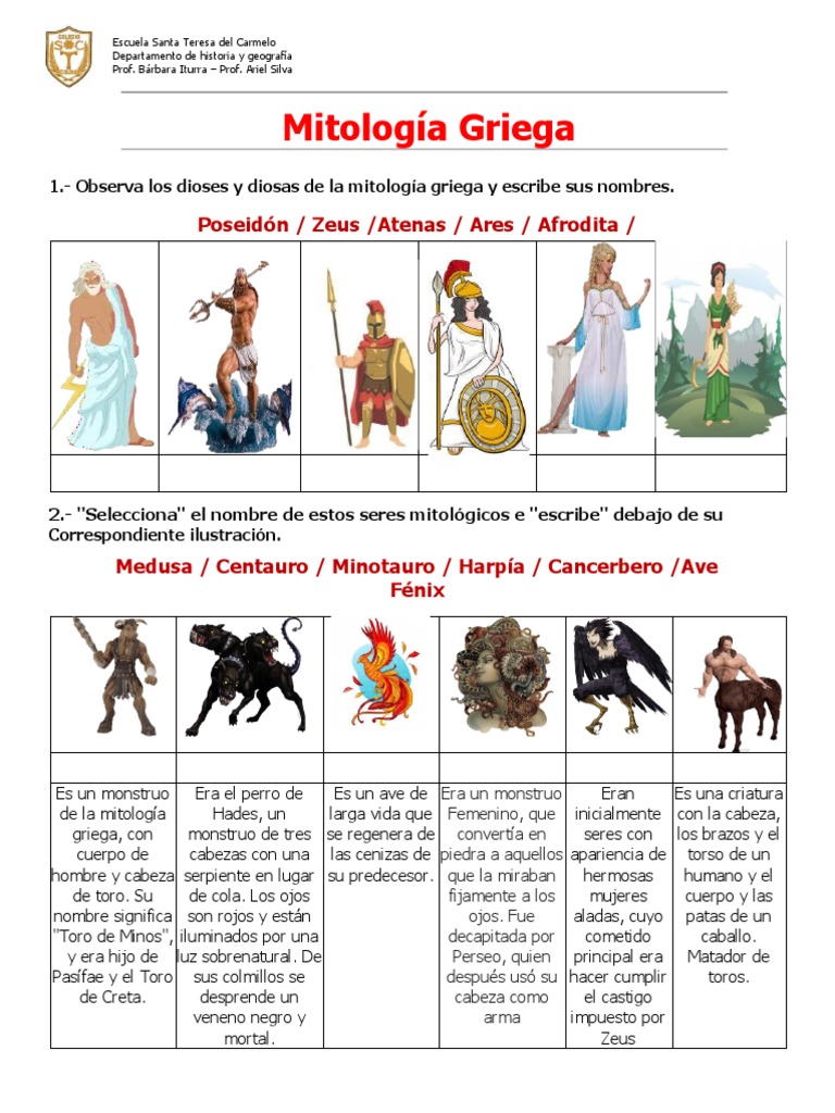 Criaturas de la Mitología Griega | PDF | Libros para adolescentes