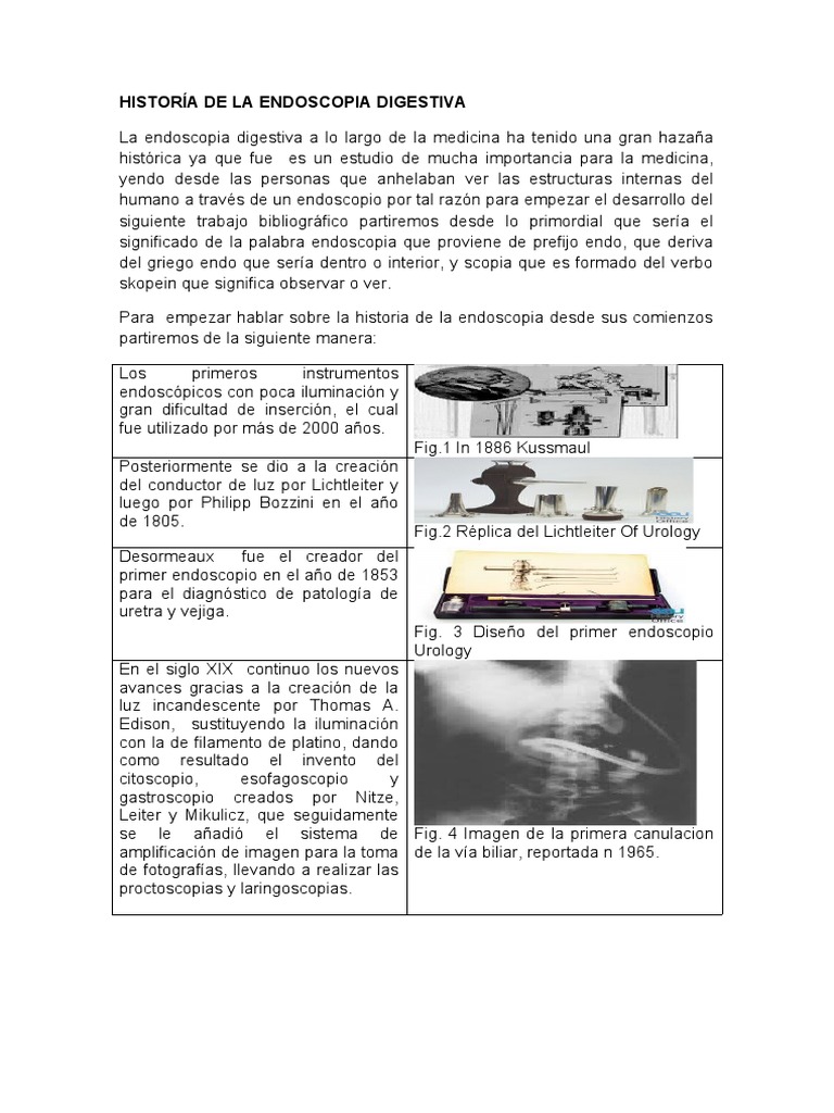 Historia de la Endoscopia Digestiva | PDF | Endoscopia | Cáncer colonrectal