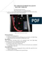 General Safety Guidance On High-Voltage of Electric Vehicles