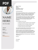 Bold Modern Cover Letter