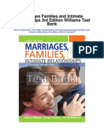 Marriages Families and Intimate Relationships 3rd Edition Williams Test Bank