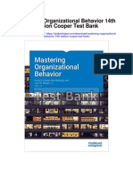 Mastering Organizational Behavior 14th Edition Cooper Test Bank