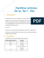 French Partitive Articles: Du, de La, de L', Des: Example