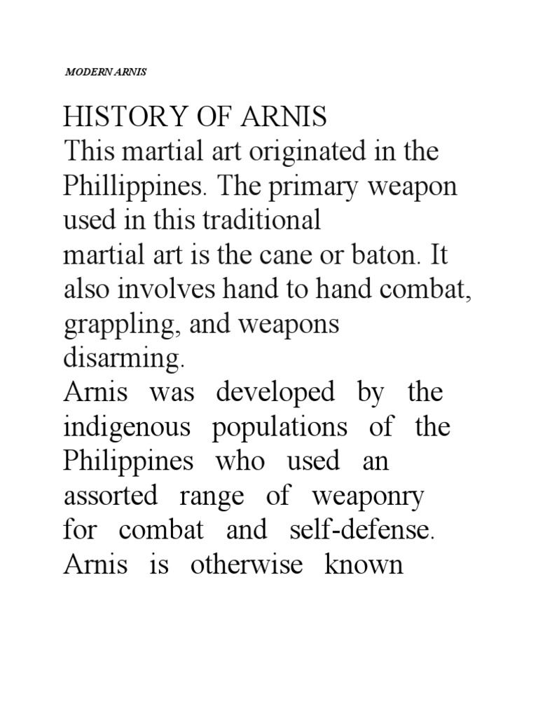 Arnis Lesson 101 PDF Combat Sports Individual Sports