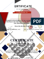 Red White Professional Certificate of Appreciation