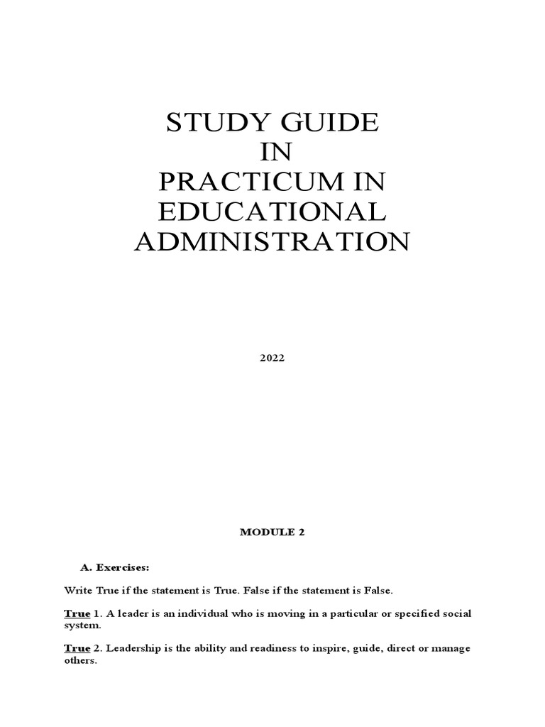 Leadership Skills in Educational Administration | PDF | Leadership ...