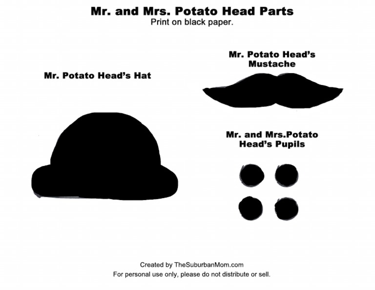 MR and Mrs Potato Head Parts Black | PDF