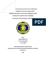 Peningkatan Kualitas Tata Kelola Arsip Kepegawaian Di Bagian Perekonomian Dan Sda Sekretaris Daerah Kabupaten Gresik