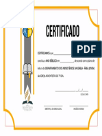 Certificado Ano Bíblico