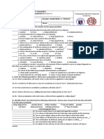 First Monthly Examination - Science 8