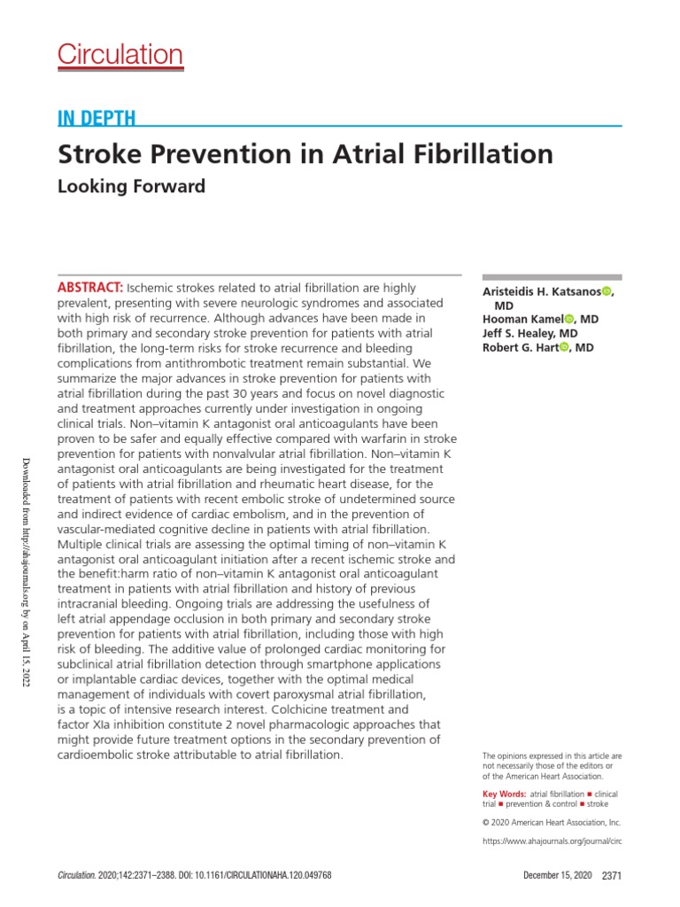 Stroke Prevention The Power Of Timely Anticoagulation Initiation Atrial Fibrillation - e5pvhbm