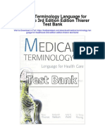 Medical Terminology Language For Healthcare 3rd Edition Edition Thierer Test Bank